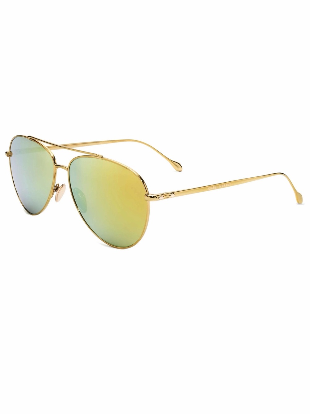 New! Isabel Marant IM0011/S 040GCU Gold Mirror Aviator Sunglasses, Authentic